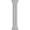 Ekena Millwork 8"W x 48"H Straight Newel Post with Panel, Peaked Capital & Base Trim (Installation kit included) NWL08X48SPP0B0 - alternate 6